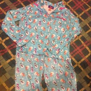 Girls Snowmen Flannel Pajamas 14/16